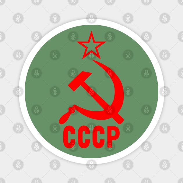 CCCP Red star hammer and sickle Magnet by BigTime